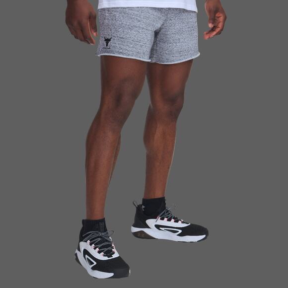 Under Armour UA Project Rock Terry Men's 5" Shorts Gray Size M NWT - Picture 2 of 9